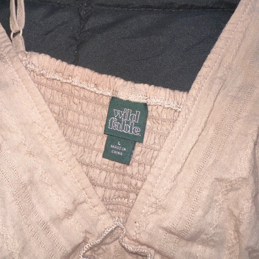 Wild Fable Tan Spaghetti Strap Summer Mini Dress Size L - Picture 6 of 6